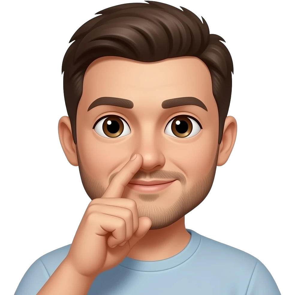 pick nose emoji