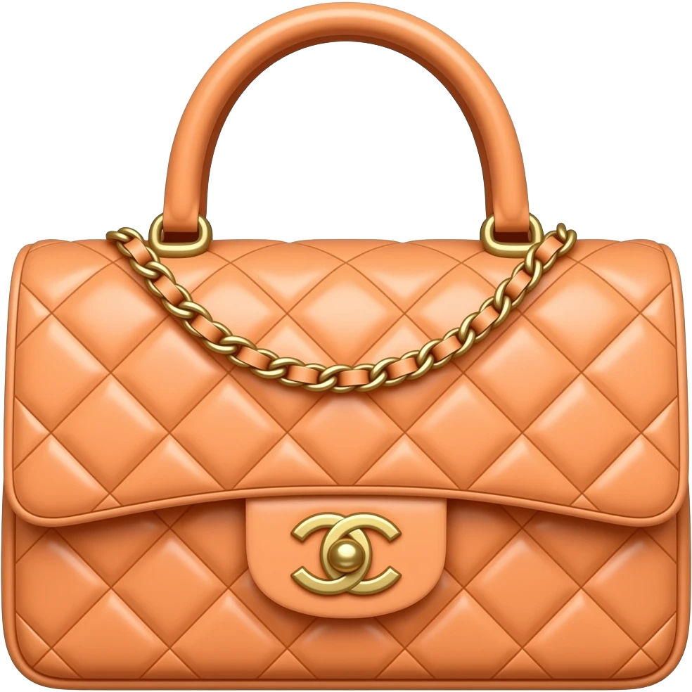light orange color chanel bag emoji