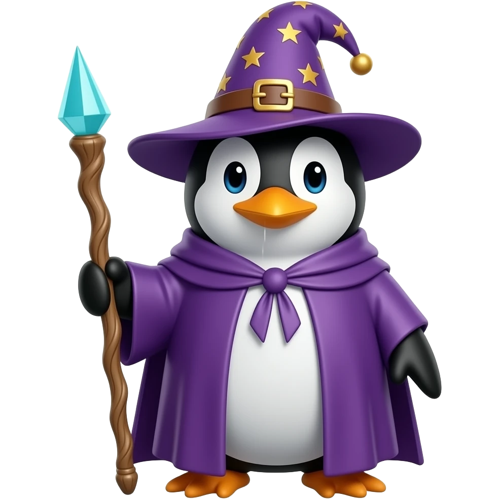 Penguin Wizard emoji
