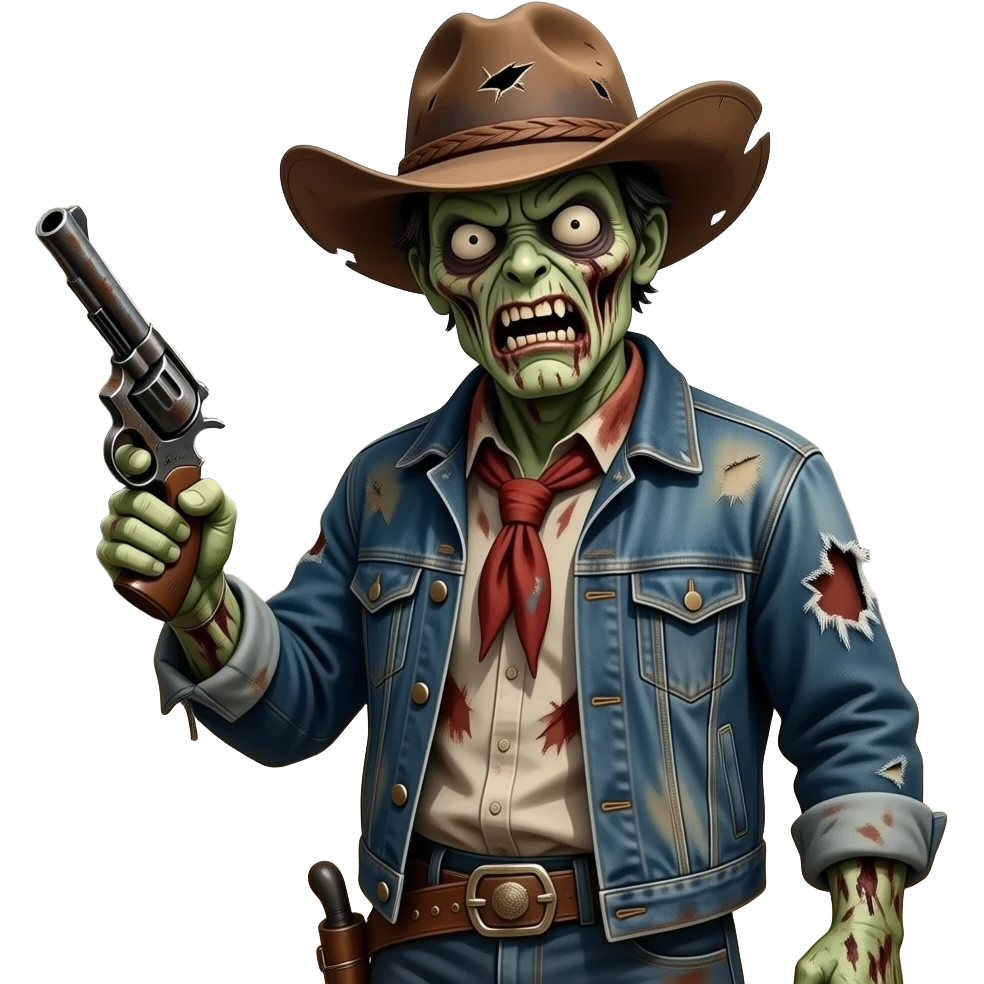 old west zombie emoji