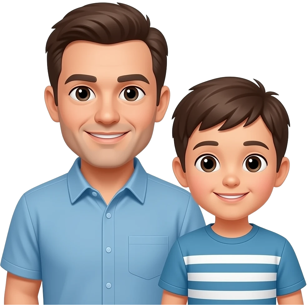Dad and san by art emoji