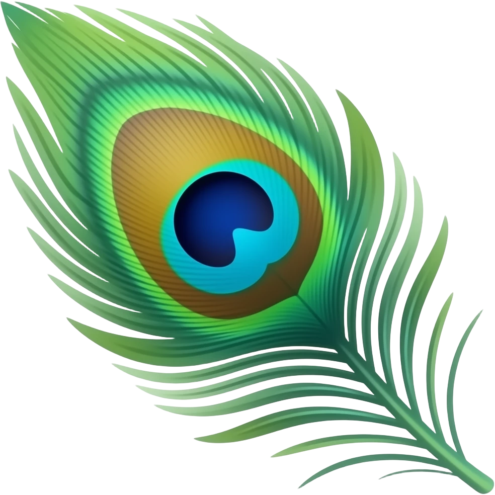 Peacock feather emoji