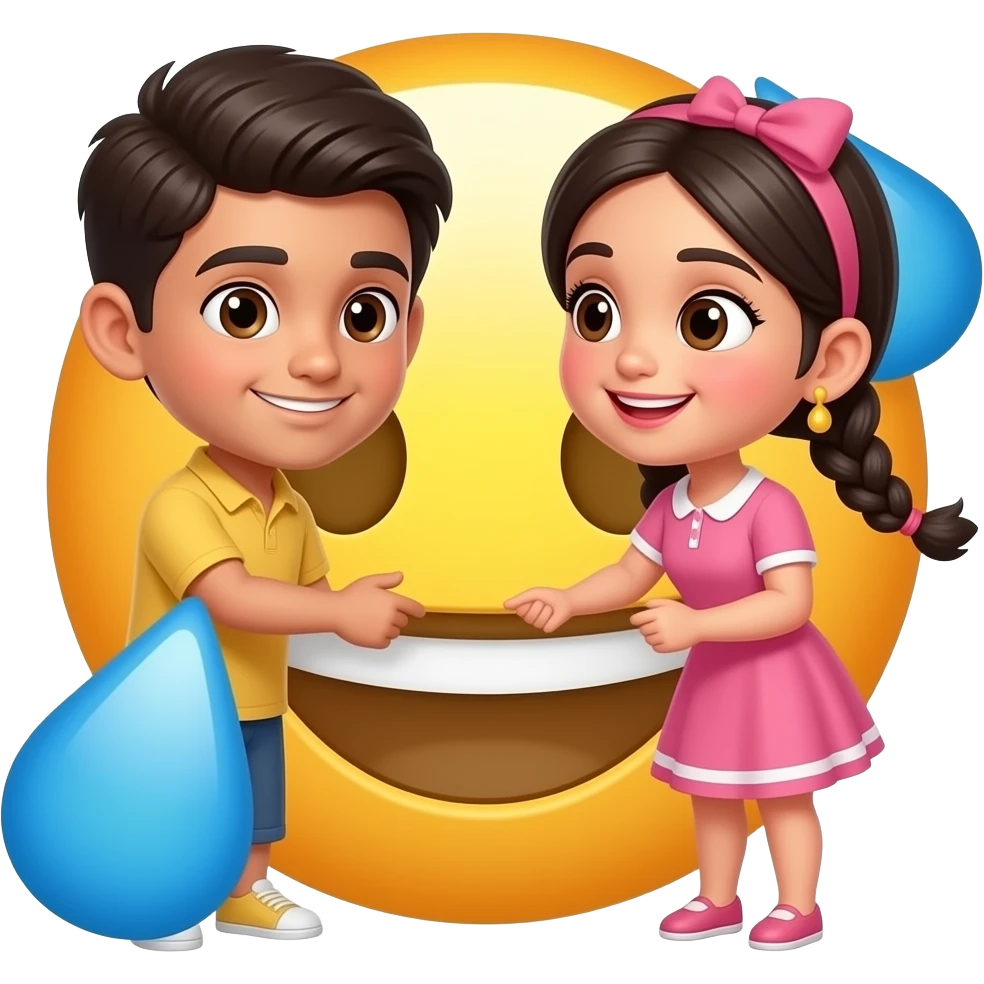 एक जवान लड़का जो एक जवान लड़की के पेट में किस करते हुए इमोजी emoji