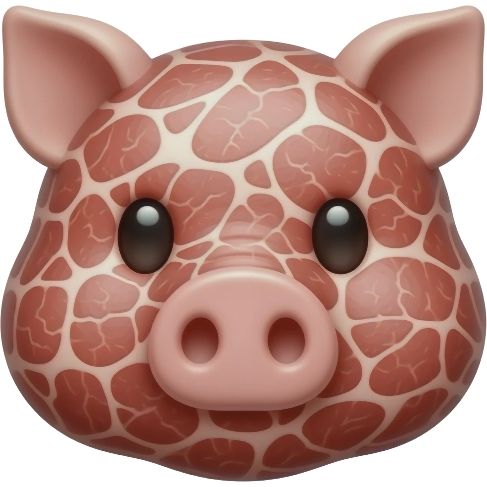 hackfleisch in form eines schweinekopfes emoji