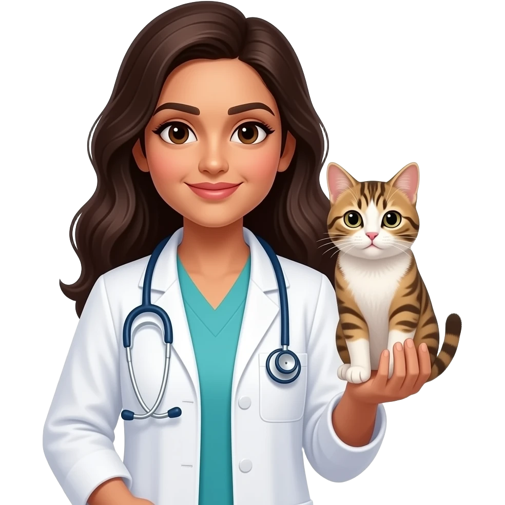 India Doctor who looks like Kiara Advani with a kitten in hand emoji