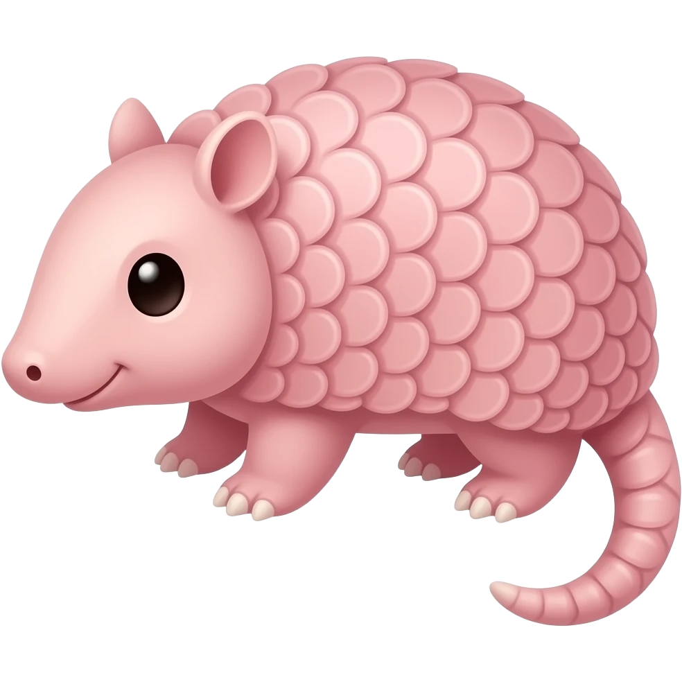 A delicate pink armadillo. emoji