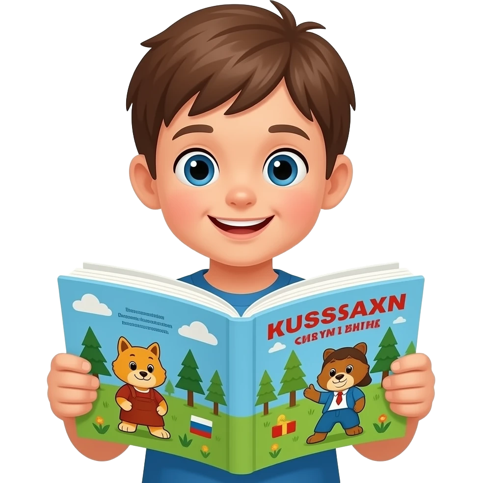 Children Russian book emoji