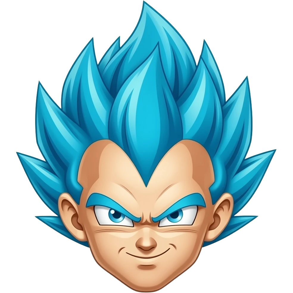 Goku face blu emoji