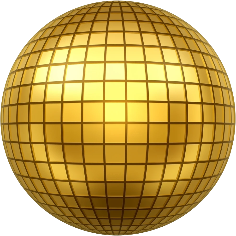 كره ذهبيه فخمه ديسكو emoji