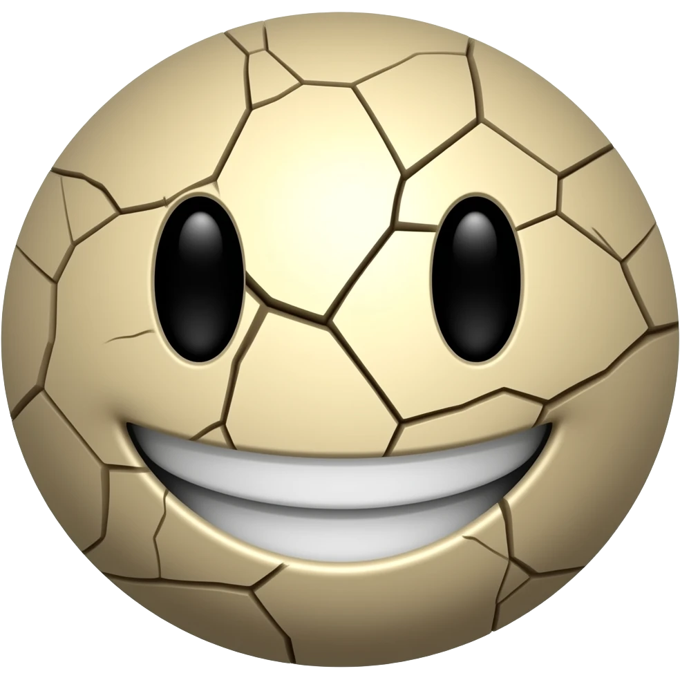 Cracked smiling face emoji