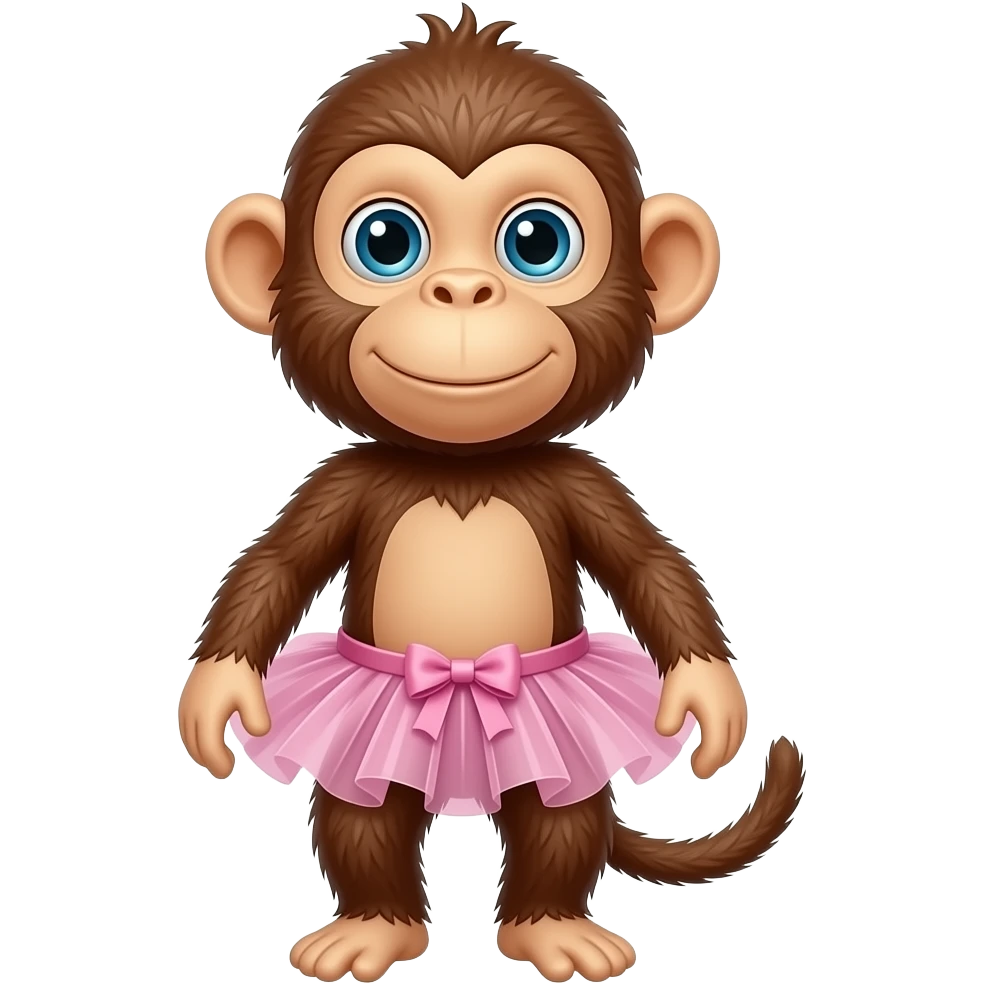 monkey in a tutu emoji
