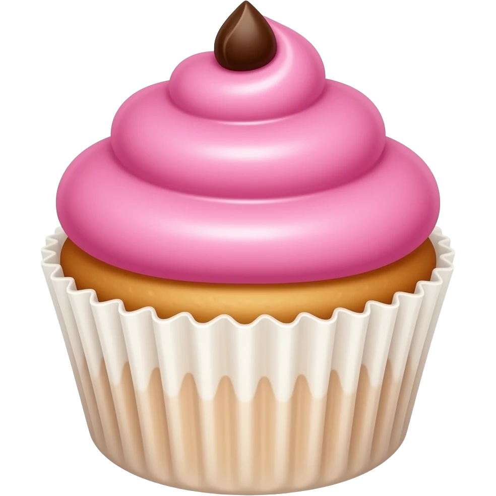 Cupcake with pink icing emoji