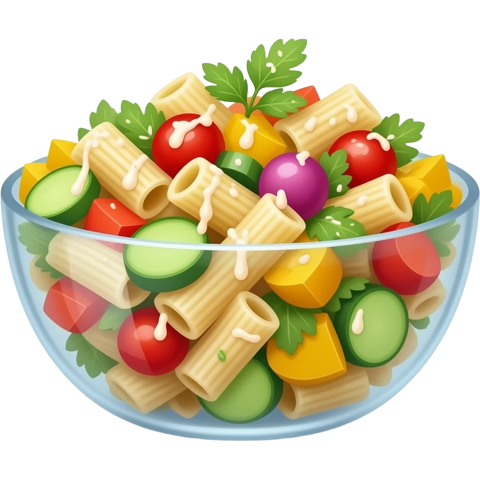 Pasta salad in a bowl emoji