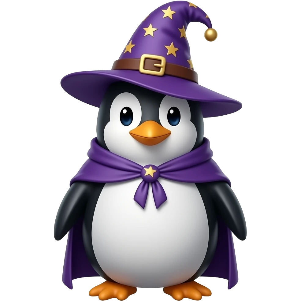 Penguin Wizard emoji