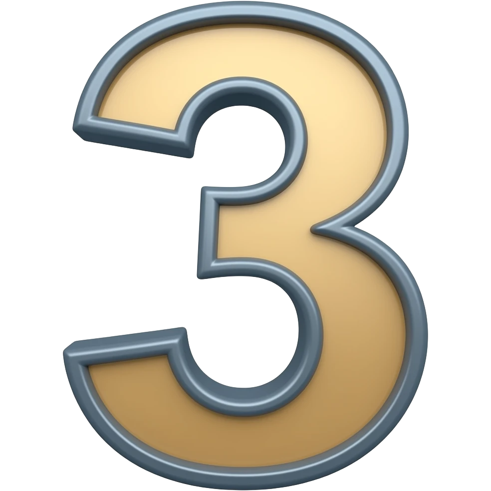 number 3 emoji