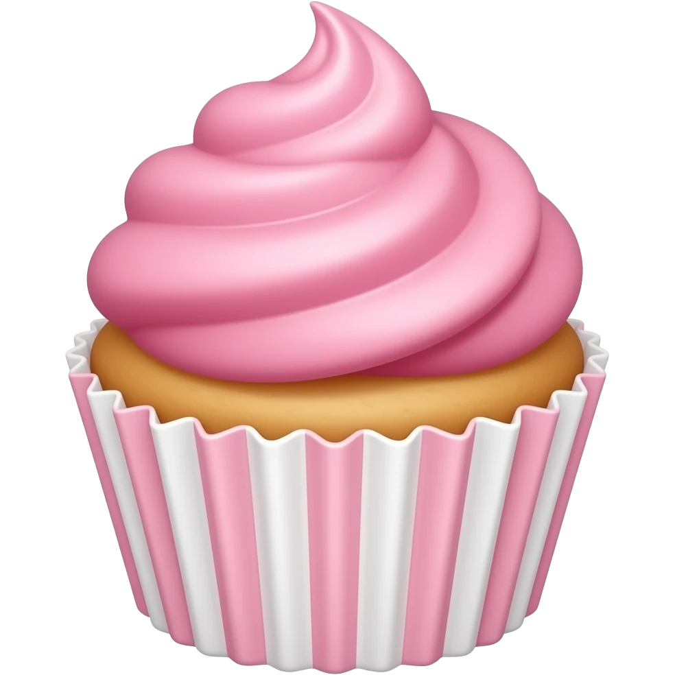 Cupcake with pink icing emoji