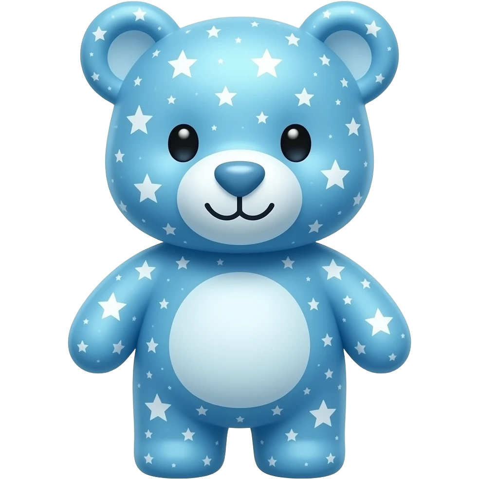 Light blue starry light blue magical teddy bear emoji