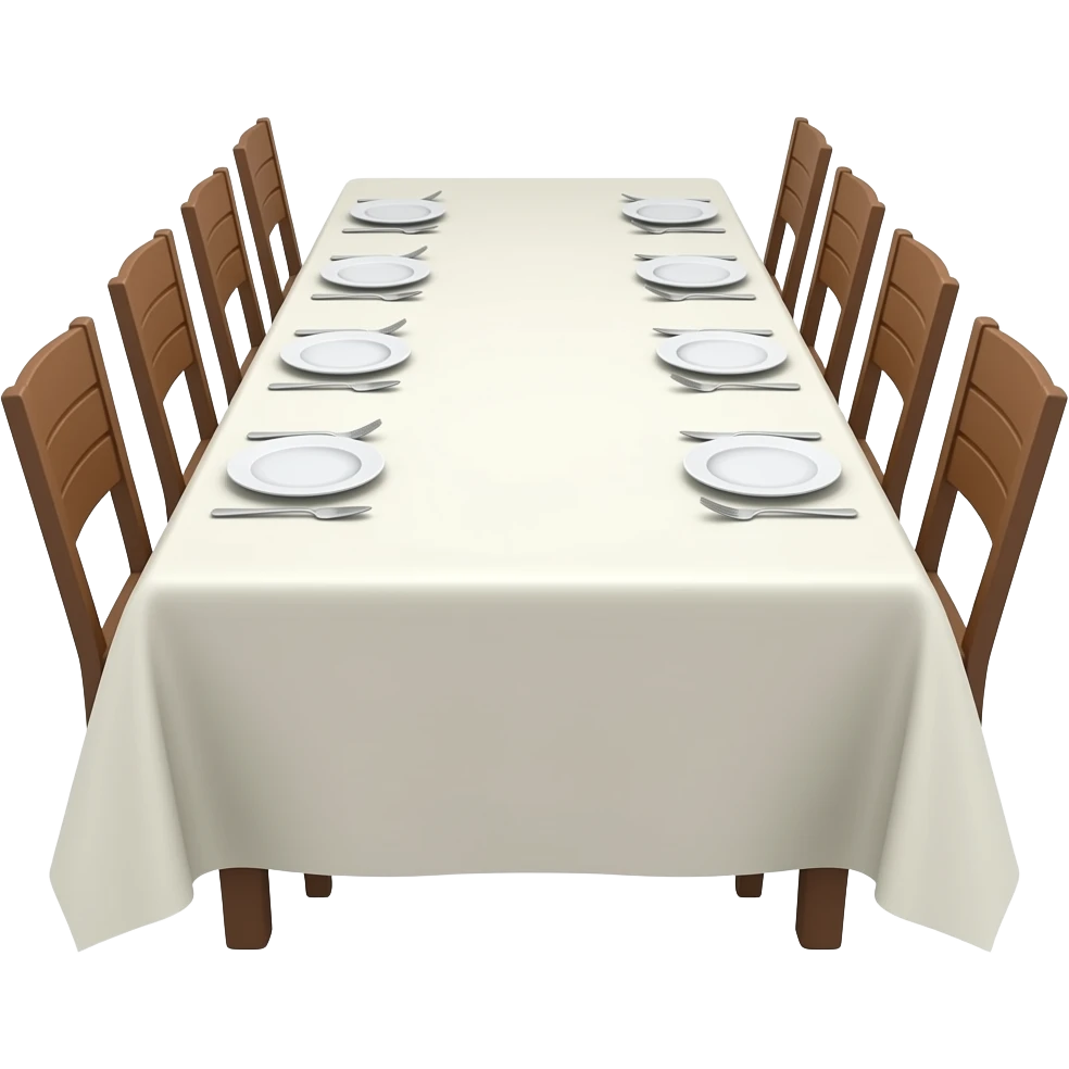 A table is long for birthday without somthing in the table not a little bit emoji