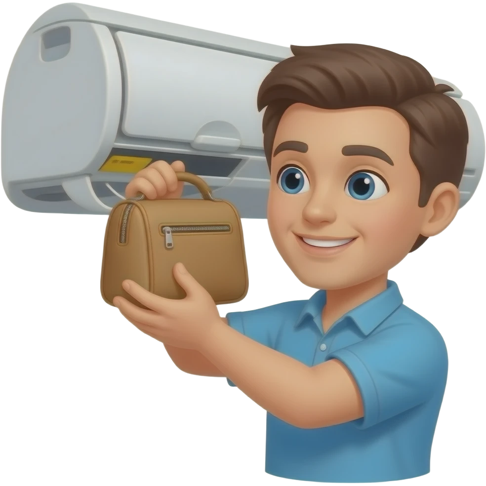I put my bag in the overhead bin emoji