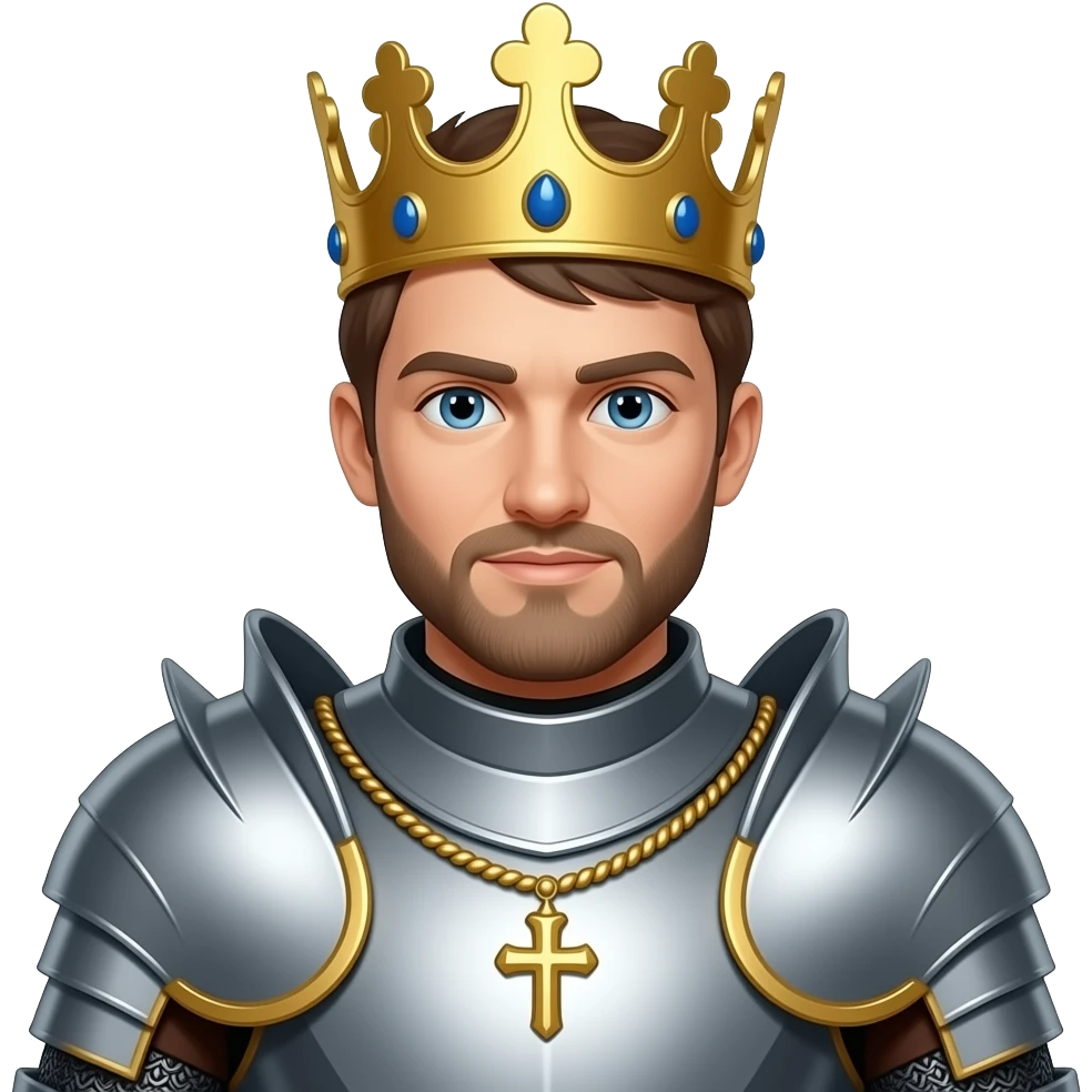 king in silver armor emoji