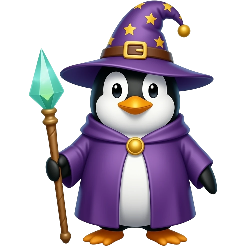 Penguin Wizard emoji