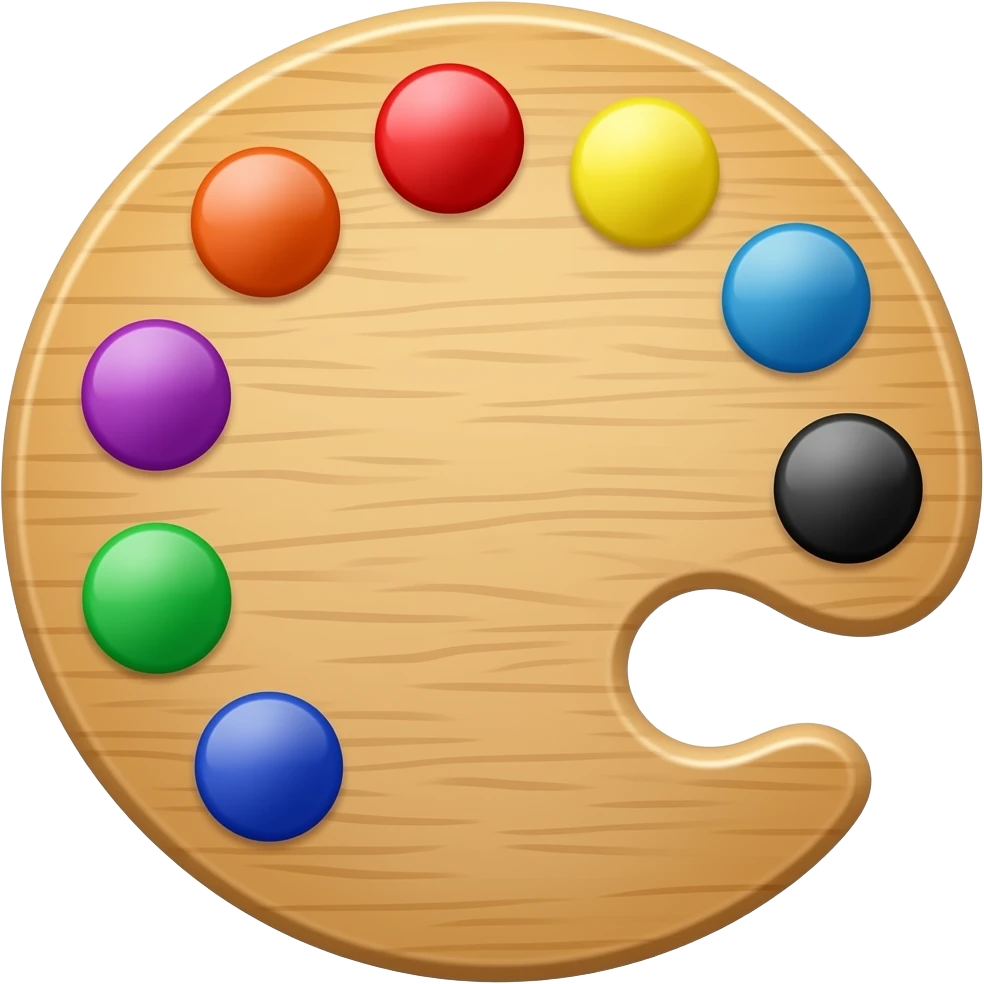 paleta de pintura emoji