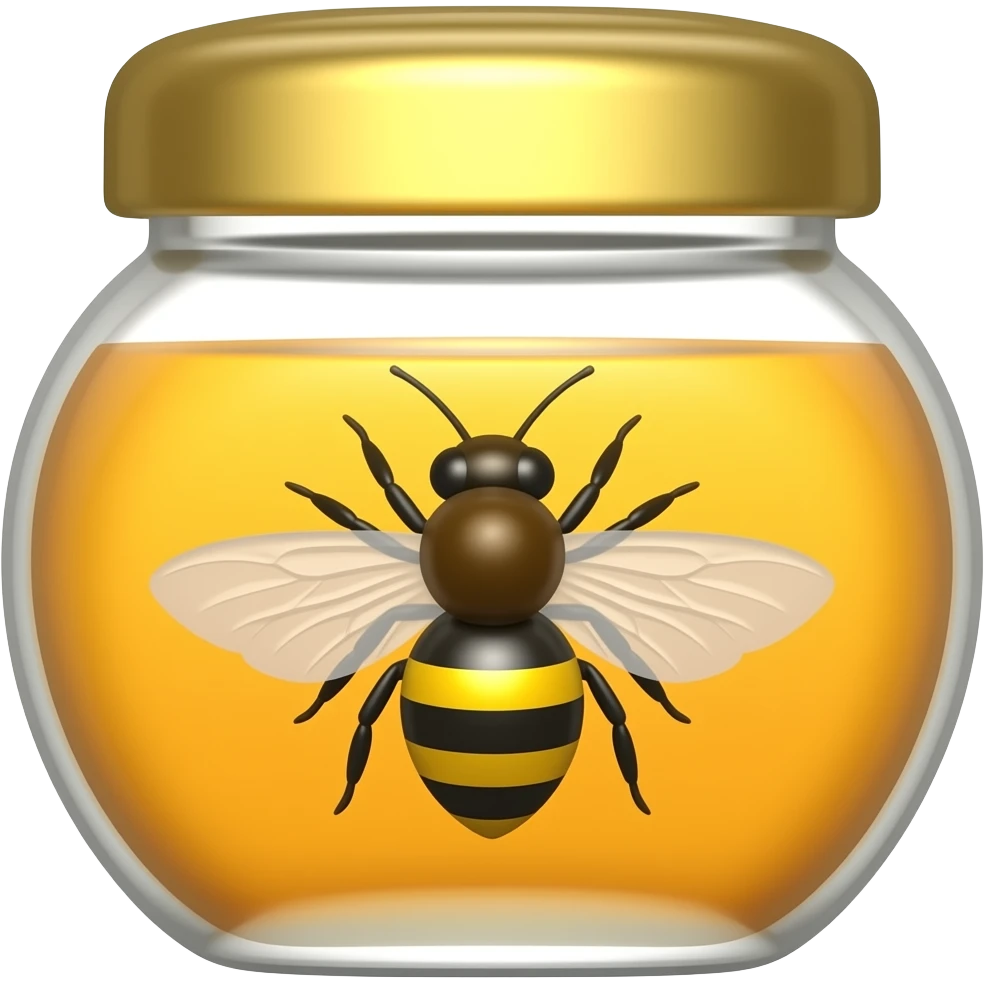 gold bee jar emoji
