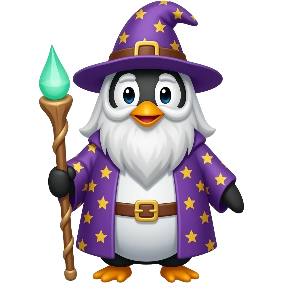 Penguin Wizard emoji