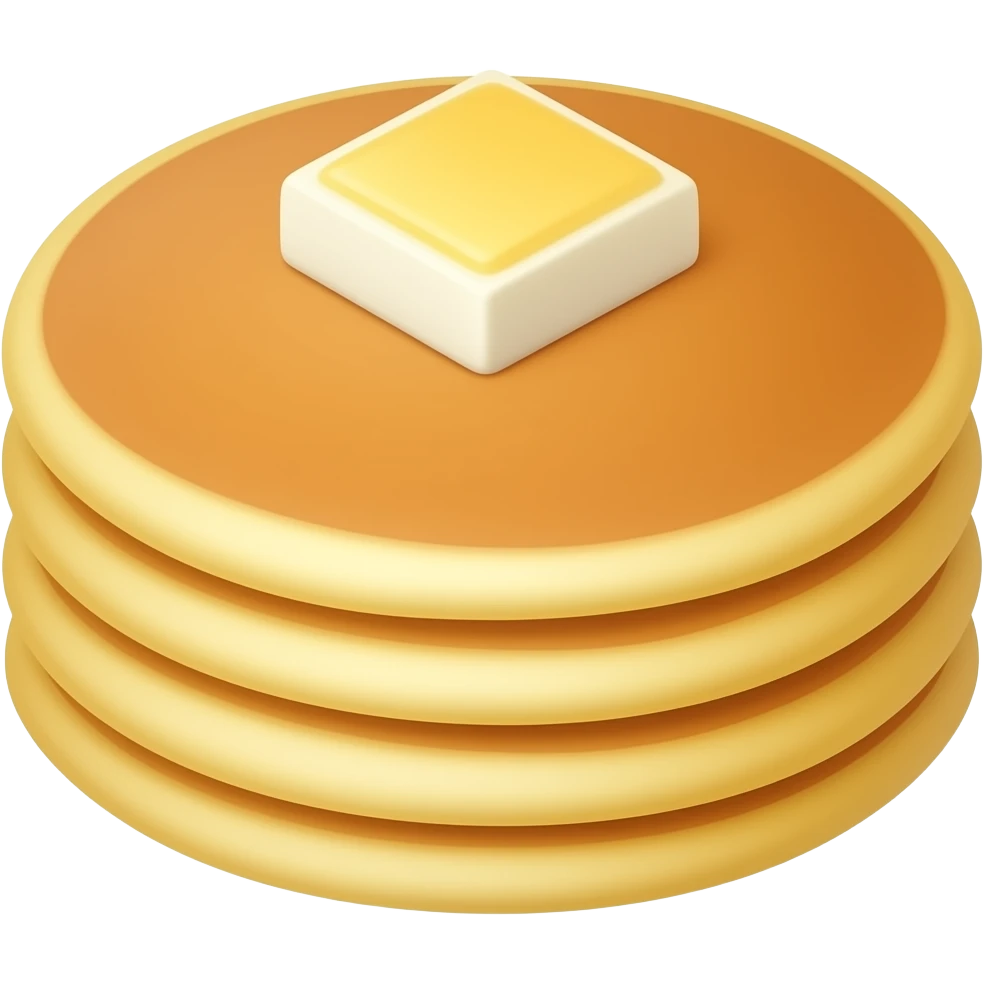 Yellow pancake emoji