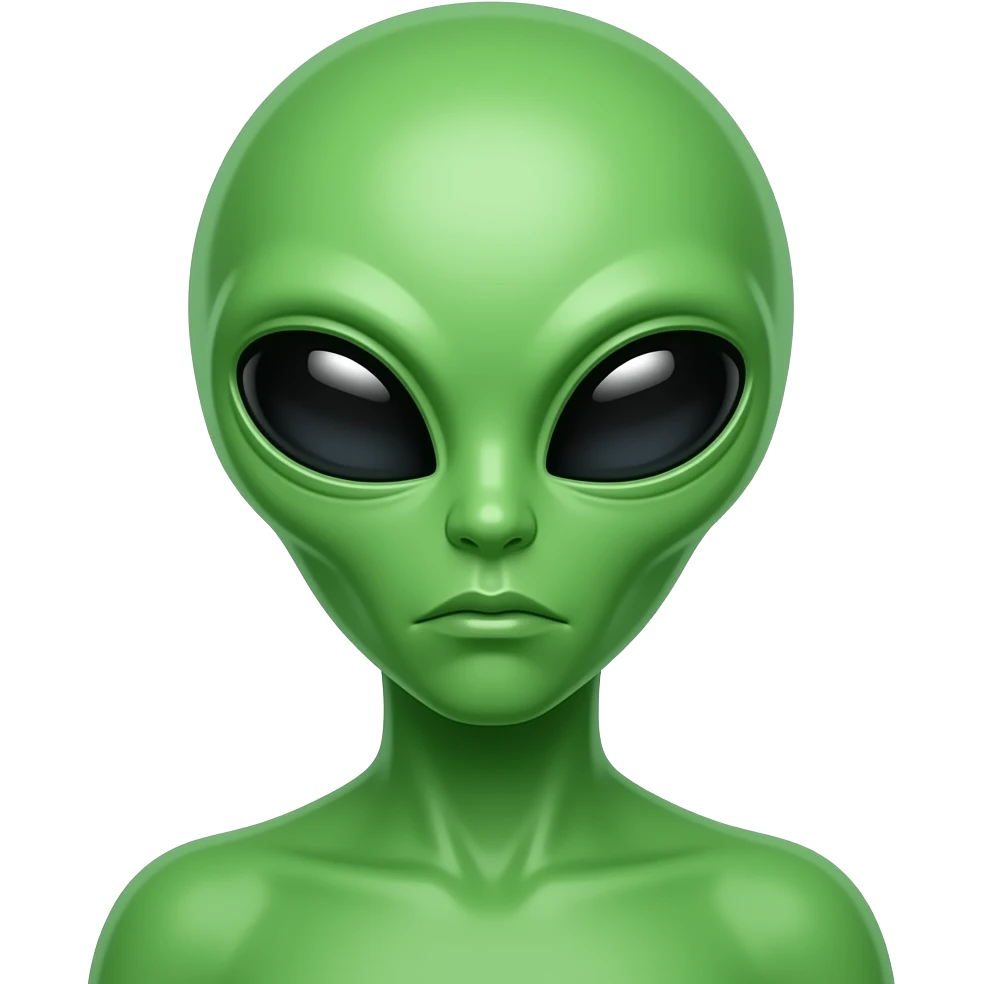 Green alien character emoji