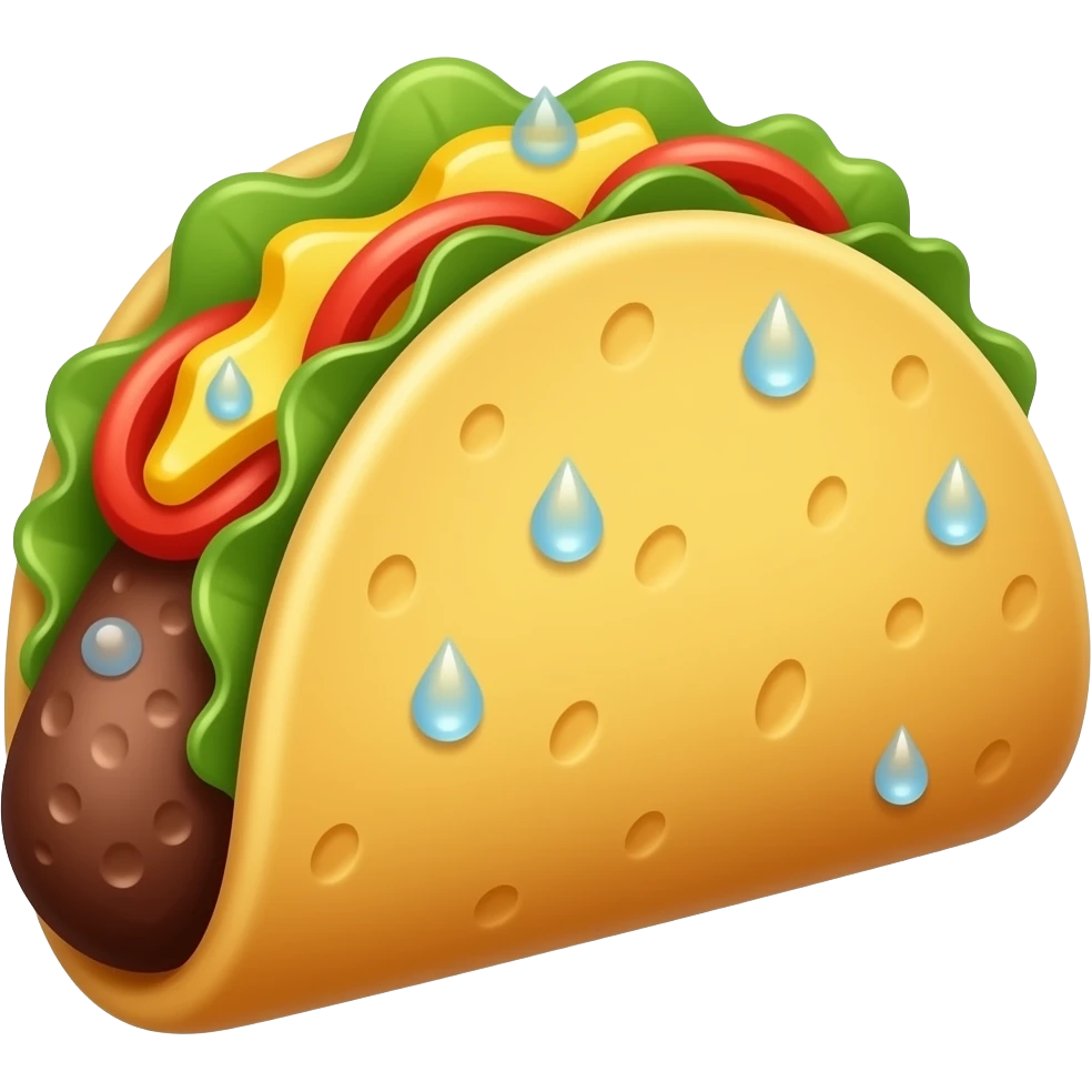 Rain taco emoji