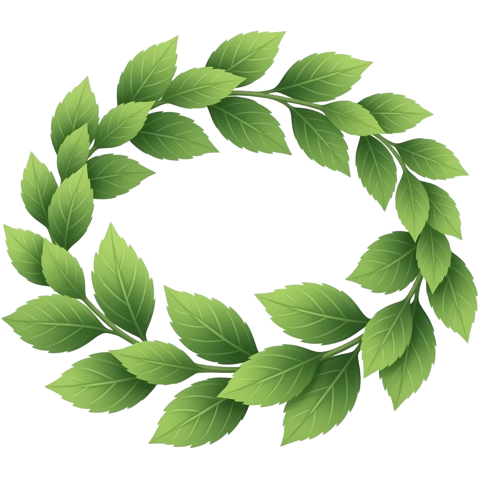 Leaf tiara emoji