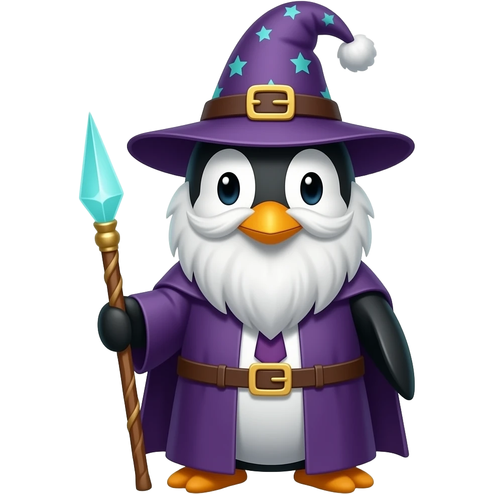 Penguin Wizard emoji