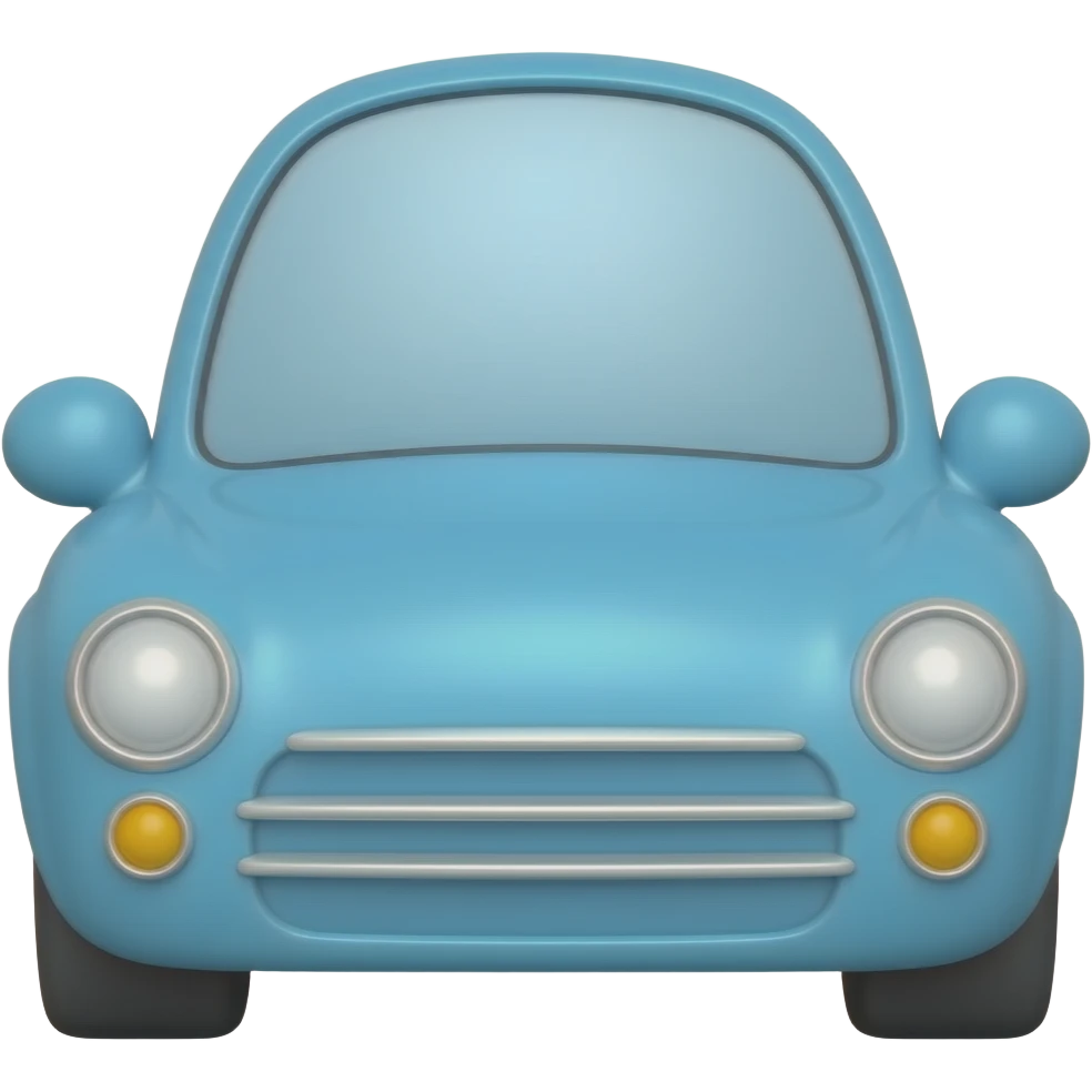 baby blue mini car emoji