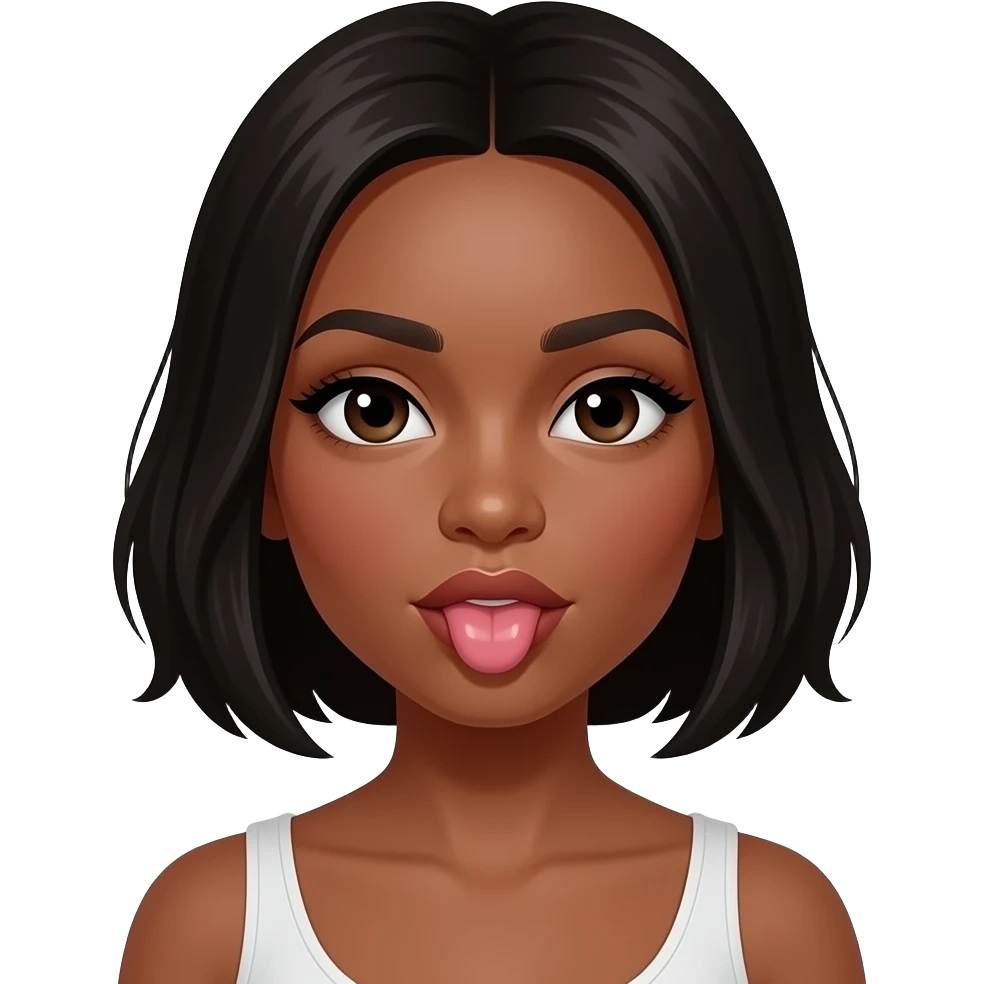 Licking pussy black  girl emoji