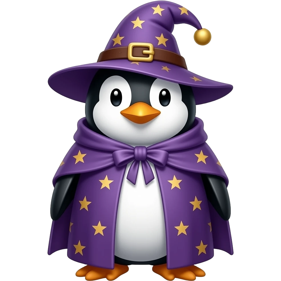 Penguin Wizard emoji