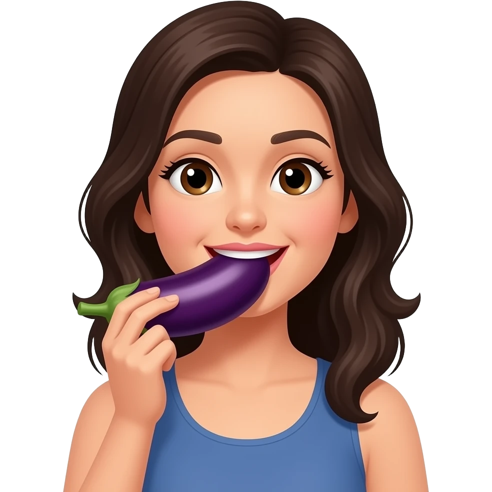 Women eat 🍆 emoji