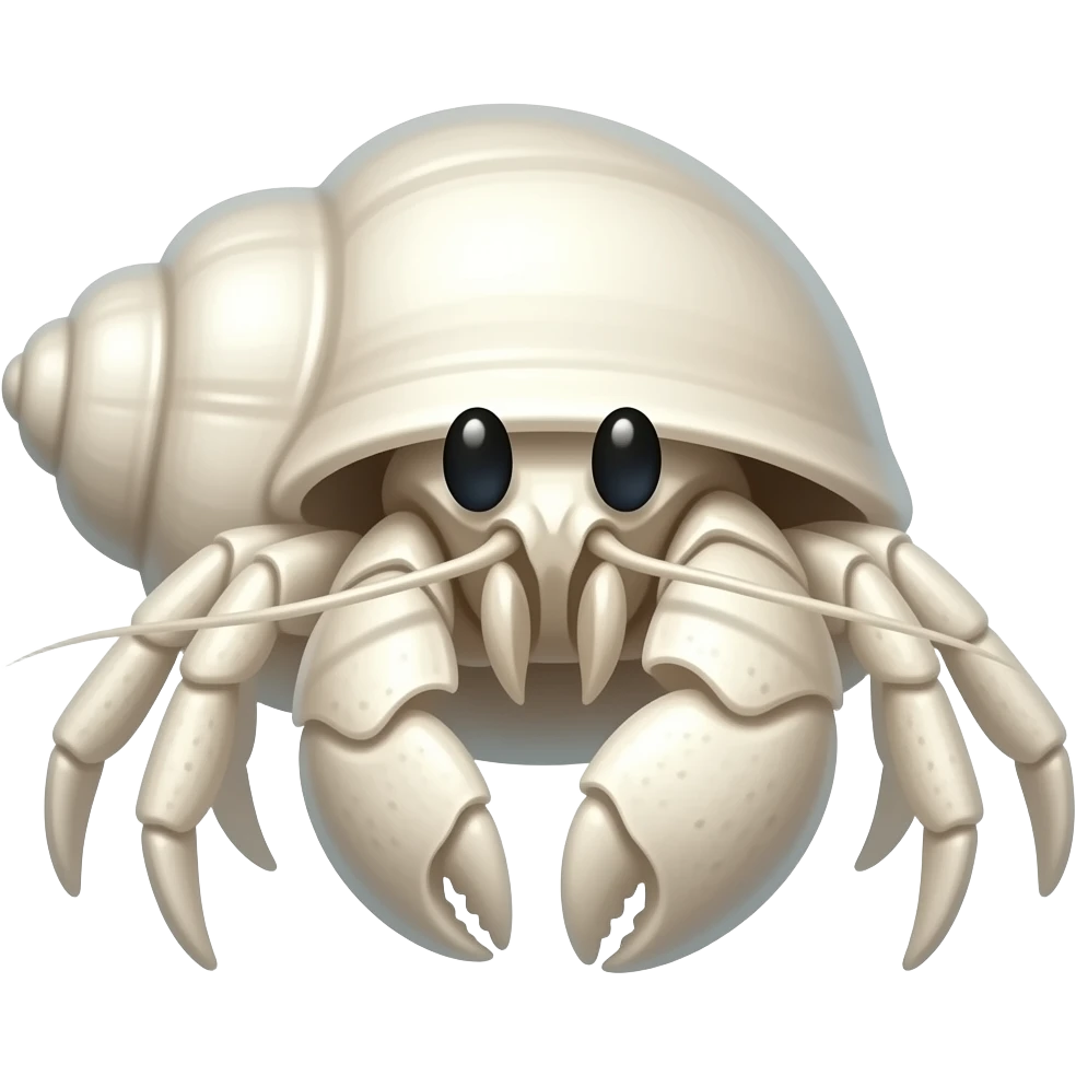 hermit crab white emoji
