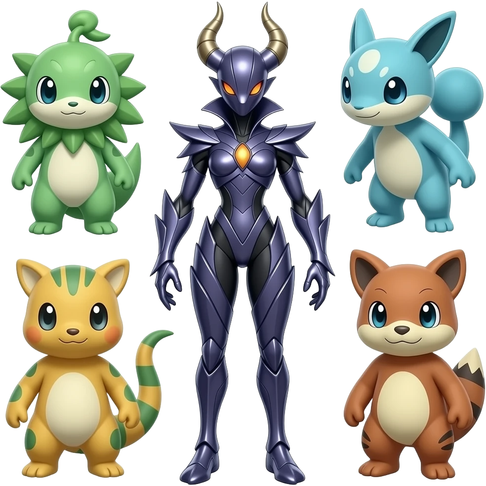 shiny glossy smooth finned frilled gothic Realistic tall slim unique original shiny edgy cool steampunk-cyberpunk-solarpunk-fantasy-Absol-Sprigatito-Vaporeon-Manectric-Mudkip-Fakémon-hybrid emoji