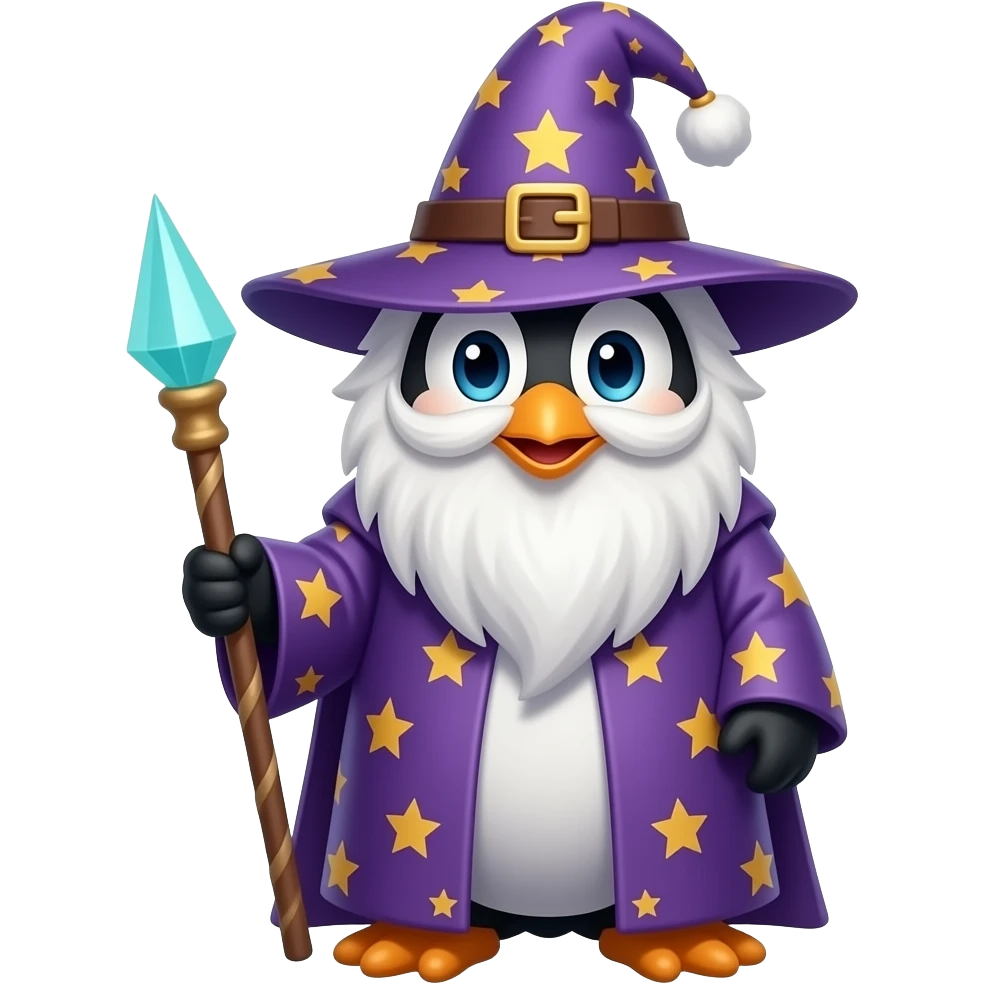 Penguin Wizard emoji