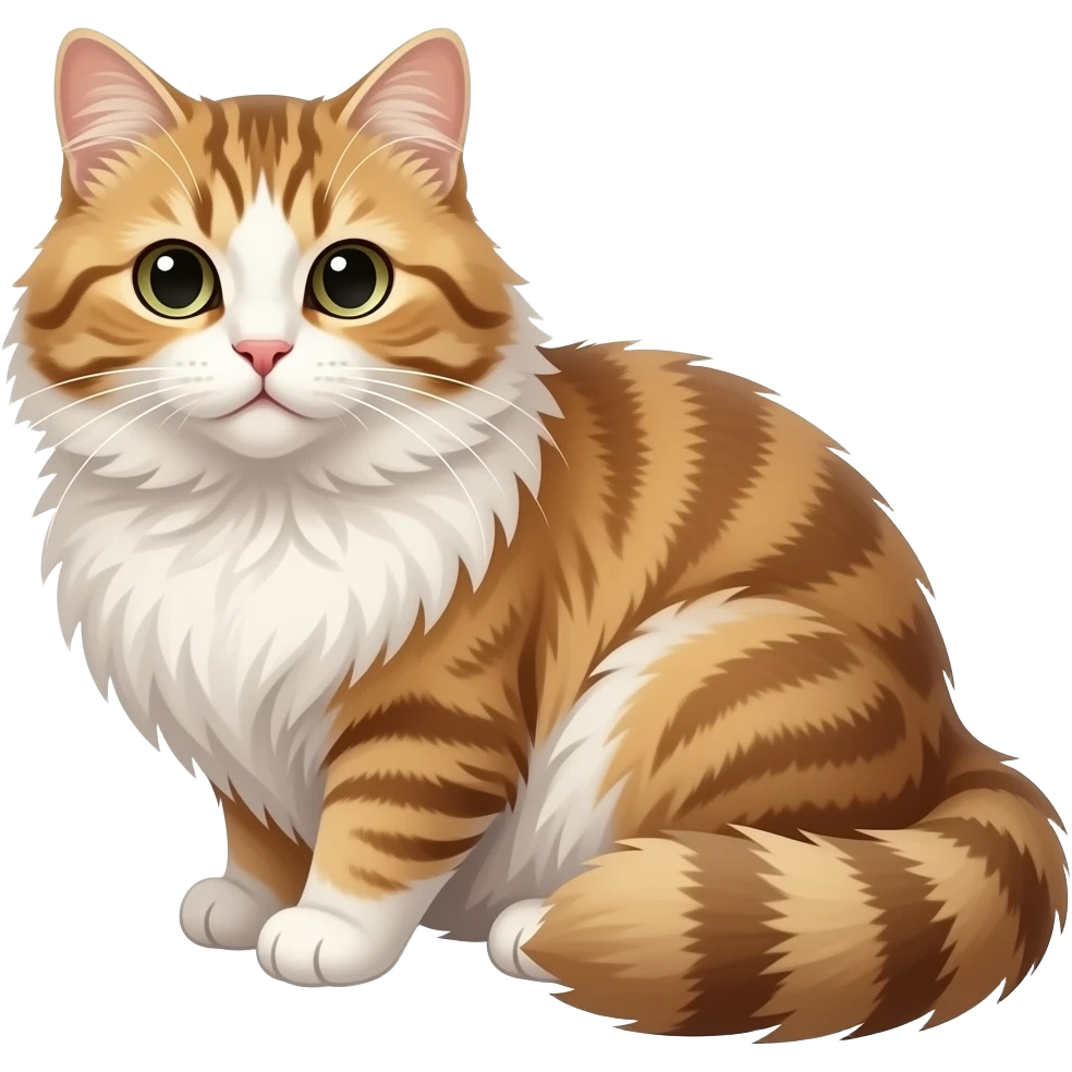 fluffy  cat emoji
