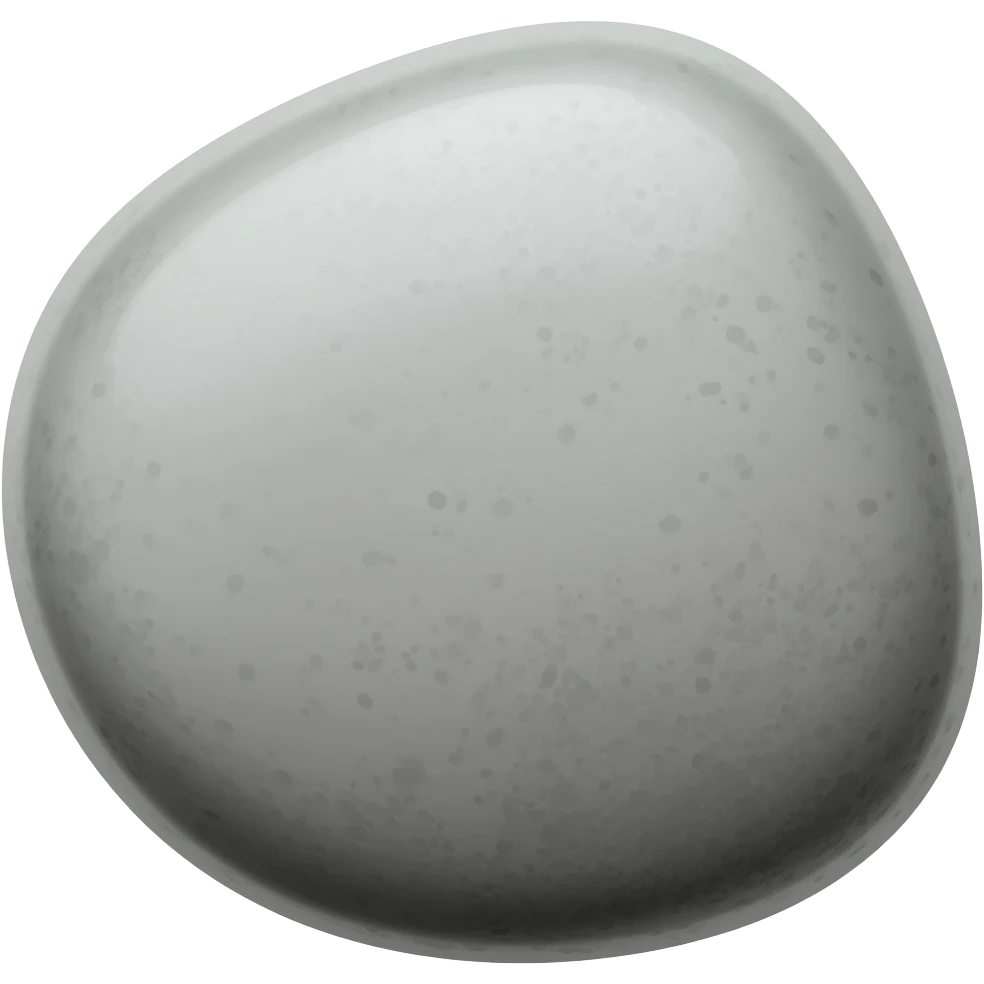 basic smooth grey river stone emoji