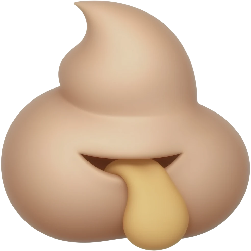 Pee in mouth emoji