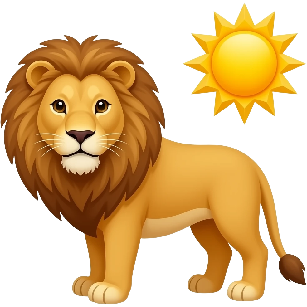 ایموجی شیر و خورشید ایران emoji