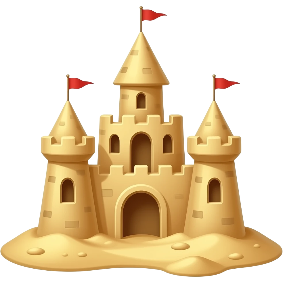 a sand castle emoji