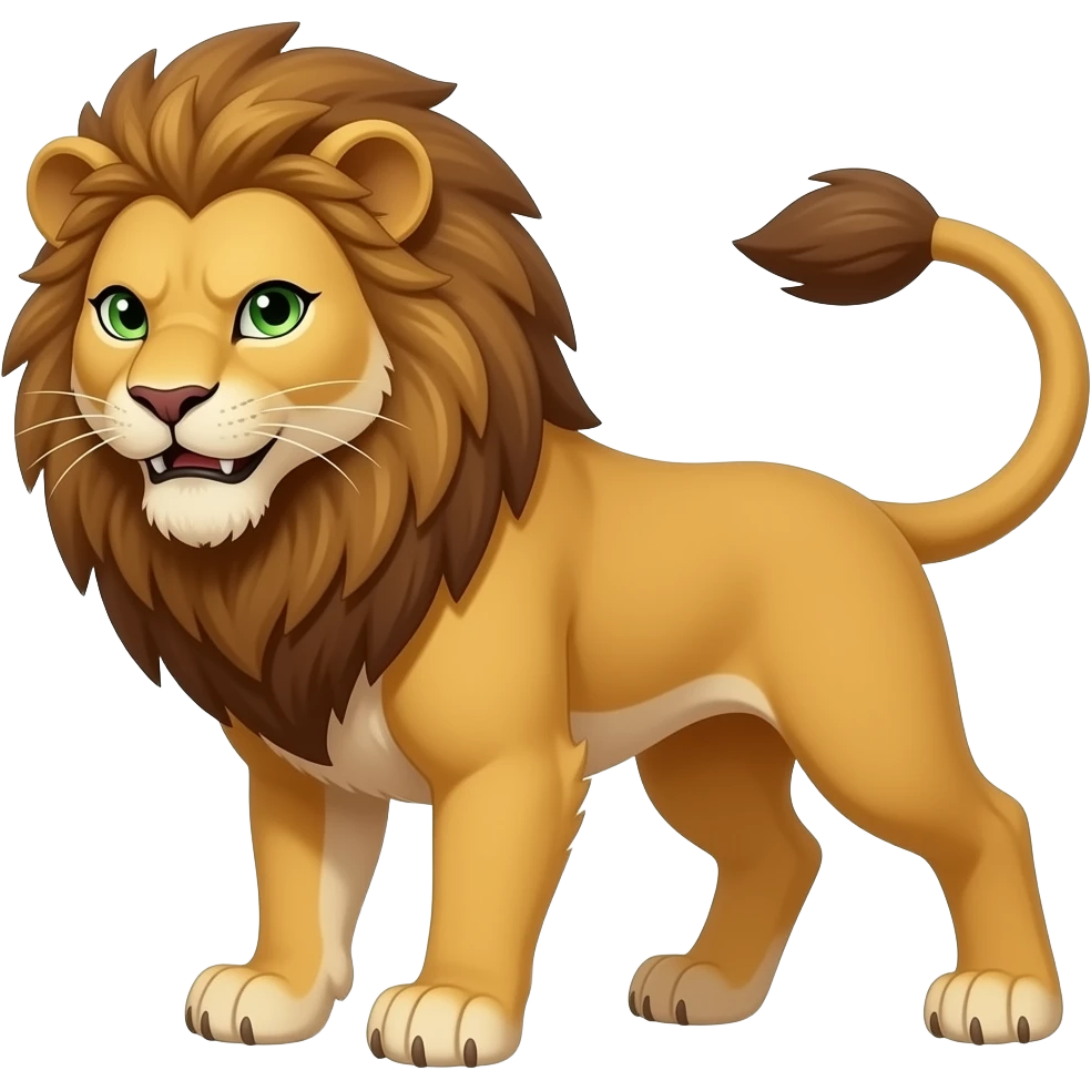 Final form of Emerald Meowzer, Stage 3, grown up, Fierce, lion-like emoji