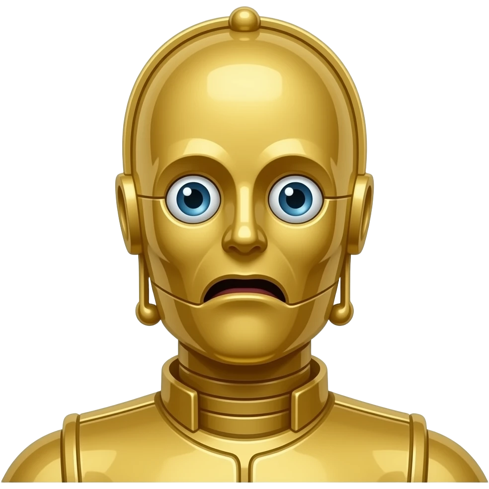 c3po stressed out face nervous emoji