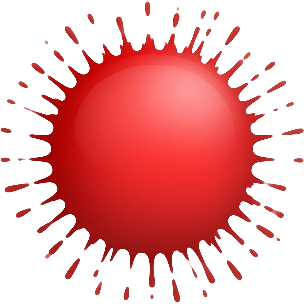 red splatter emoji