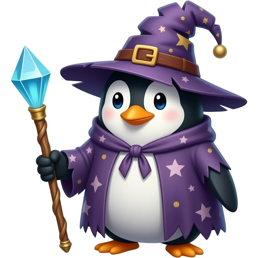 Penguin Wizard emoji