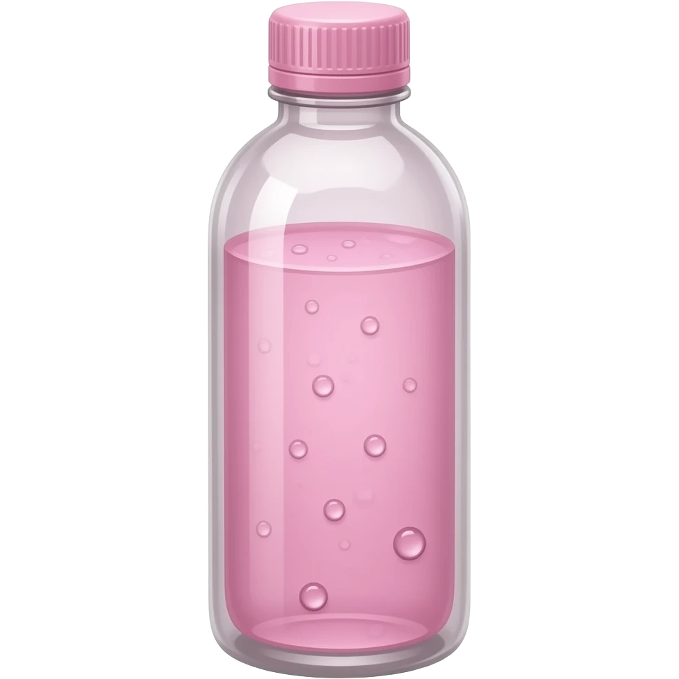 Refreching ice cold cute water bottle pink emoji
